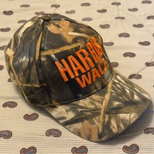 Harris/Walz Camo Cap with Orange Embroidery